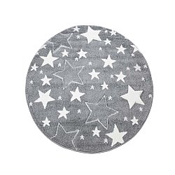 Kindervloerkleed - Bueno Stars Rond (grijs)