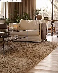 Hoogpolig vloerkleed - Kanvas (beige)