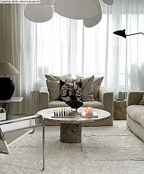 Hoogpolig vloerkleed - Cannes (wit)