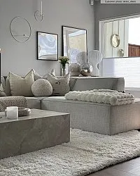 Hoogpolig vloerkleed - Cannes (wit)