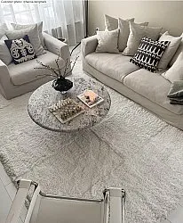 Hoogpolig vloerkleed - Cannes (wit)