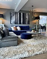 Hoogpolig vloerkleed - Janjira (offwhite)