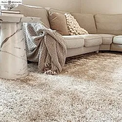 Hoogpolig vloerkleed - Cosy (beige)
