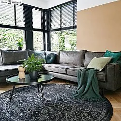Rond vloerkleed - Peking Noble (zwart)