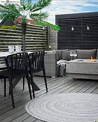 Rond vloerkleed - Brussels Weave (grijs)