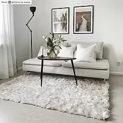 Hoogpolig vloerkleed - Janjira (wit)