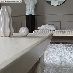 Hoogpolig vloerkleed - Janjira (wit)