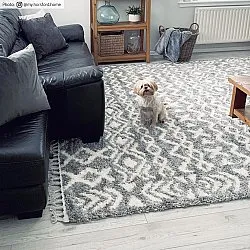 Hoogpolig vloerkleed - Loja (grijs)