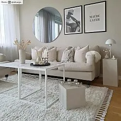 Hoogpolig vloerkleed - Orellana (beige)