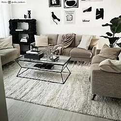 Hoogpolig vloerkleed - Orellana (beige)