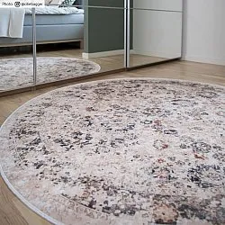 Rond vloerkleed - Toujane (grijs)