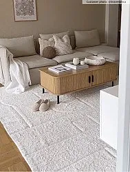 Hoogpolig vloerkleed - Cremona Natural Cotton Shaggy (offwhite)