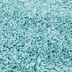 Hoogpolig vloerkleed - Trim (turkoois)