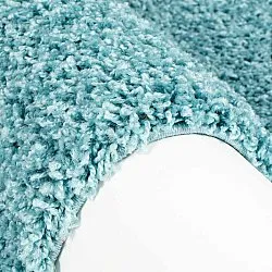 Hoogpolig vloerkleed - Trim (turkoois)