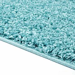 Hoogpolig vloerkleed - Trim (turkoois)