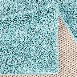 Hoogpolig vloerkleed - Trim (turkoois)