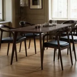 Eettafel - Nordisk - 180 x 70 cm (okkernoot)