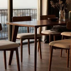 Eettafel - Nordisk - 180 x 70 cm (okkernoot)