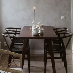 Eettafel - Nordisk - 180 x 70 cm (okkernoot)