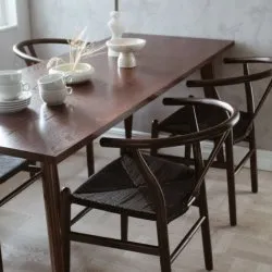 Eettafel - Nordisk - 180 x 70 cm (okkernoot)