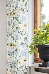 Gordijnen - Katoenen gordijn Dahlia (blauw)