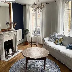 Rond vloerkleed - Denizli (blauw)