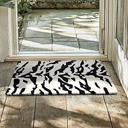 Deurmat - Zebra Tufted Wool Premium (wit/zwart)