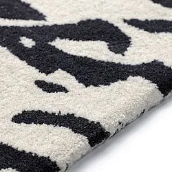 Deurmat - Zebra Tufted Wool Premium (wit/zwart)