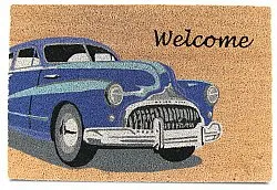 Deurmat - Car (blauw)
