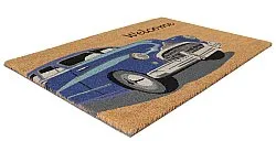 Deurmat - Car (blauw)