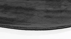 Rond vloerkleed - Recycled PET with viscose look (zwart)