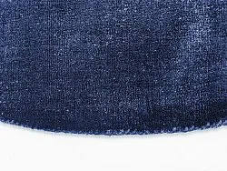 Rond vloerkleed - Recycled PET with viscose look (navy)