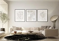 Rond vloerkleed - Vieste (zwart/goud)