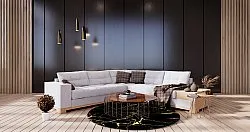 Rond vloerkleed - Vieste (zwart/goud)