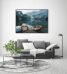 Rond vloerkleed - Mermer (grijs/wit)