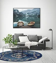 Rond vloerkleed - Taknis (blauw)