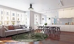 Rond vloerkleed - Taknis (groen)