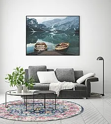 Rond vloerkleed - Bouhjar (blauw/roze/multi)