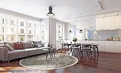 Rond vloerkleed - Toujane (grijs)