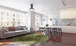 Rond vloerkleed - Denizli (groen)