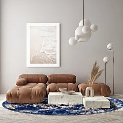 Rond vloerkleed - Temima (blauw)