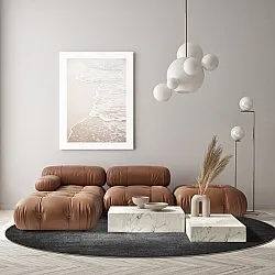 Rond vloerkleed - Serifos (donker grijs)