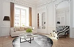 Rond vloerkleed - Rosia (grijs)