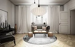 Rond vloerkleed - Esperia (grijs)