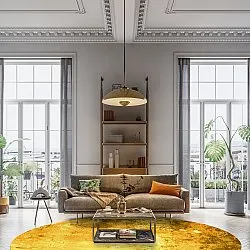 Rond vloerkleed - Salitto (goud)