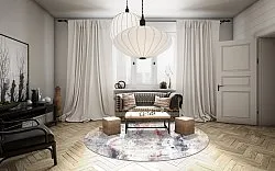 Rond vloerkleed - Laurito (grijs/beige/multi)