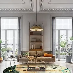 Rond vloerkleed - Tempes (beige/multi)