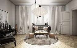 Rond vloerkleed - Polia (grijs/bruin)