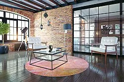 Rond vloerkleed - Cicoria (roze/paars)