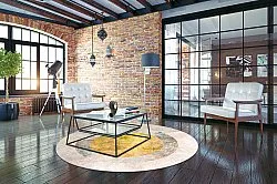 Rond vloerkleed - Budoni (grijs/beige/geel)